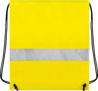 Produktbild von Goldkids- Kordelzugbeutel mit Reflektierenden- Kordelzug Turnbeutel String Schwimmbeutel Kordelzug, Schwimmen, Schuhbeutel - Gelb - 40 x35 cm