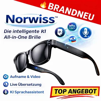 Image de Lunettes intelligentes Norwiss™ avec IA, Bluetooth, caméra, traducteur et assistant vocal IA : photochromiques