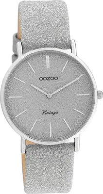Produktbild von Oozoo Leder Damen Uhr C20200 Analog Quarzuhr Armband silber Vintage Series D2UOC20200