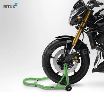 Produktbild von Bituxx Motorradständer hinten & vorn Motorrad Montageständer Transportständer Blau Belastbar bis 250 kg pro Ständer Vorn+Hinten Grün MS-15896