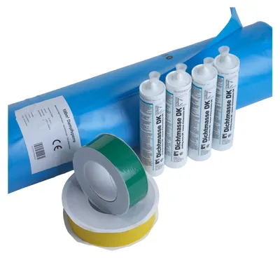 Produktbild von 100m² Dampfsperrset 2m x 50m Klebebänder 50mm Klebedichtmassen Dach