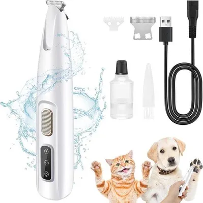 Image de Tondeuse pour animaux de compagnie, sans fil, pour chiens et chats, éclairage LED, style