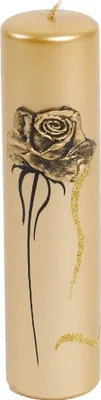 Produktbild von Kerze Deko lange Stumpenkerze Rose Gold 50/200
