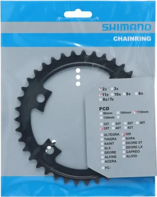 Immagine prodotto di SHIMANO 105 FC-R7000 39 denti nera - trasmissione precisa per bici da corsa...