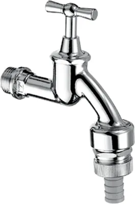 Produktbild von Auslaufventil mit Knebelgriff 1/2Zoll, mattchrom