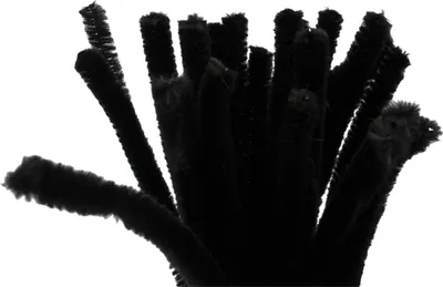 20 Draht Pfeifenreiniger  9 mm Länge 30cm CHENILLE, schwarz