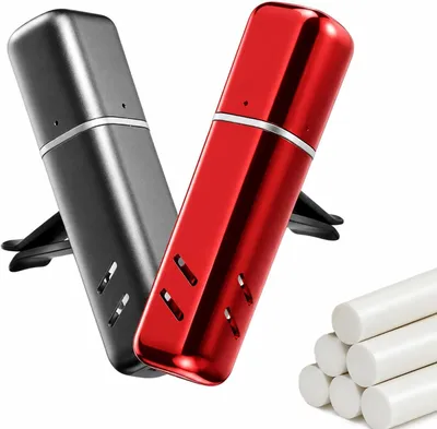 Produktbild von Autoduft Set 2 Stück, 6 Duftstäbchen, Aluminium, 3 Düfte, für Auto Lüftungsschlitze
