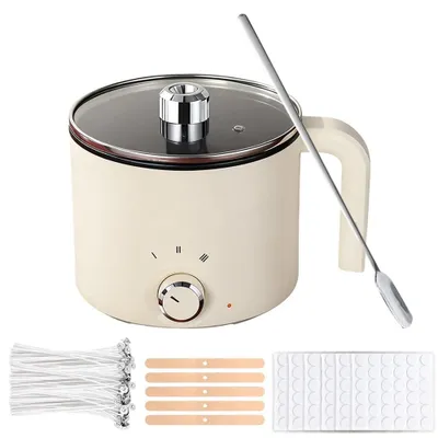 Productafbeelding van Omgoods - Wax Smeltpot voor Kaarsen Maken met Wicks en Roerstaafje
