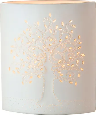 Produktbild von Gilde Porzell Lampe Ellipse Lebensbaum