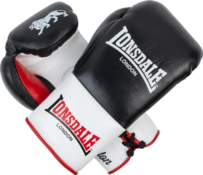 Produktbild von Boxhandschuhe aus Leder CAMPTON Black/White/Red 10 oz R Lonsdale