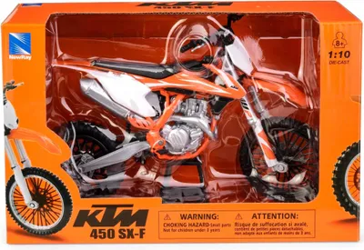 Produktbild von Modell des Motorrads KTM 450 SX-F 2018 im Maßstab 1:10 von New Ray