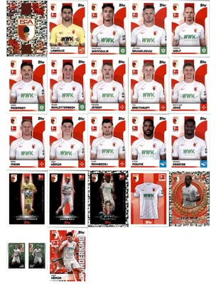Immagine prodotto di Adesivi da collezione Topps Bundesliga - 2024/2025 - Pacchetto squadra - FC Augsburg