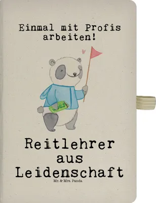Produktbild von Mr. & Mrs. Panda Tagebuch Reitlehrer Leidenschaft - Transparent - Geschenk, Journal, Skizzenbuch, Adressbuch, notizbuch, Kladde