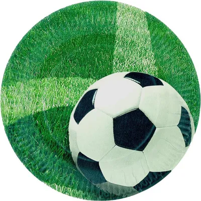 Produktbild von 10 Papstar Teller, Pappe rund Ø 23 cm Football 88579 Pappteller Einwegteller Fußball
