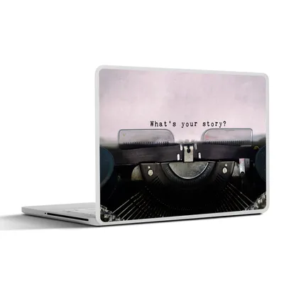 Produktbild von MuchoWow® Laptop Aufkleber Sticker Cover Schreibmaschine - Papier - Vintage - Zitat 31x22.5 cm - Laptop-Deko