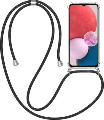 A smartphone case with a lanyard attached, shown against a white background.