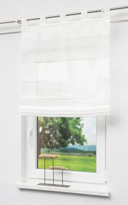 Produktbild von Raffrollo/Raffgardine von Lysel - Evora (BxH) 60cm * 130cm weiß