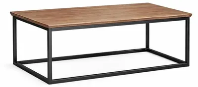 Immagine prodotto di Elegante tavolino da salotto moderno in legno con raffinata struttura in metallo