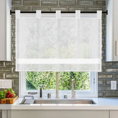 Immagine prodotto di Tenda trasparente bianca, ideale per la cucina - 60 x 90 cm
