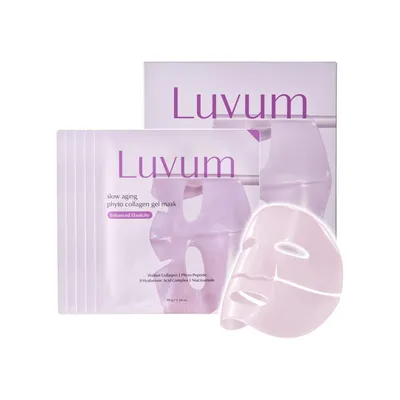 Image de LUVUM Slow Aging Phyto Collagen Gel Mask 5 pièces - masque visage coréen en hydrogel au collagène et peptides