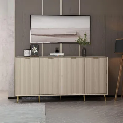 Immagine prodotto di Madia Kale 4 ante cashmere effetto cannettato 180x45x90H : Eleganza e Funzionalità
