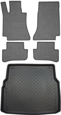 Immagine prodotto di Mercedes Classe C W205 T T-Modell (5 porte) dal 10.2014: Set di tappetini in gomma per l'abitacolo e tappetino per il bagagliaio