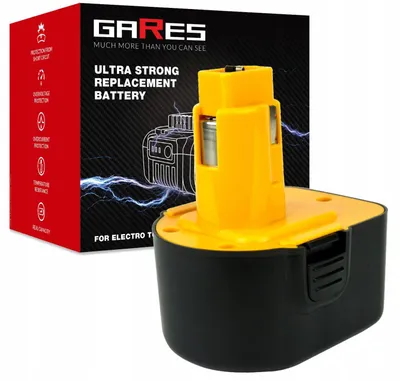 Obrázok produktu pre GARES Akumulátor Batéria pre Dewalt DE9037 DE9071 DC740KA | 12 V  | Zosilnená séria High-Performance | Vysoký výkon | Gares