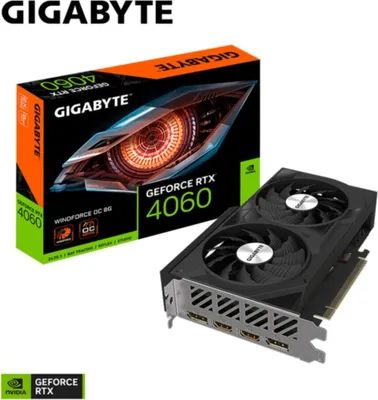 Immagine prodotto di GIGABYTE GeForce RTX 4060 WindForce OC 8GB GDDR6, 2x HDMI, 2x DP