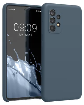 Produktbild von kwmobile Handyhülle für Samsung Galaxy A52 / A52 5G / A52s 5G Hülle - Case Silikon - Kabelloses Laden - Schutzhülle Cover in Dunkler Schiefer