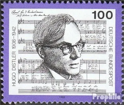 Produktbild von Briefmarken BRD (BR.Deutschland) 1992 Mi 1637 (kompl.Ausg.) FDC 50.Todestag von Distler