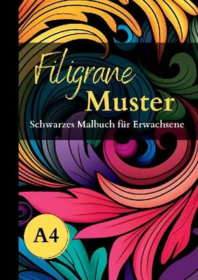 Produktbild von Schwarzes Malbuch für Erwachsene "Filigrane Muster"