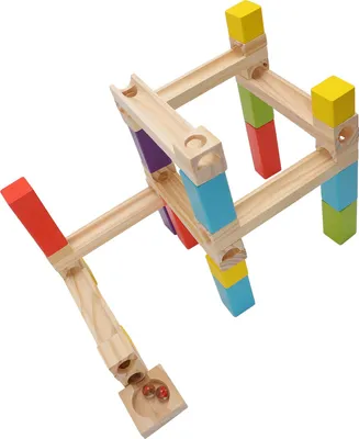 Immagine prodotto di Pista di marmo in legno costruzione apprendimento STEM giocattolo educativo interattivo pista labirinto gioco blocchi da costruzione giocattolo