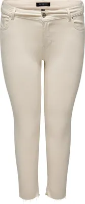 Produktbild von Skinny Fit Jeans Curvy Denim Übergröße Plus Size White Beige CARWILLY | 48W / 34L