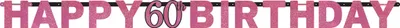 Produktbild von Pink 60th Birthday Girlande 2,13m