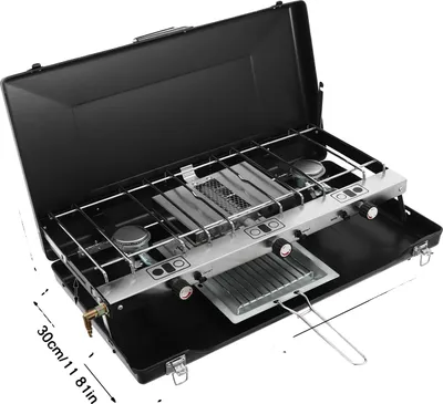 Obrázok produktu pre Plynový kempingový varič, efektívne varenie, prenosný dizajn, čierny
