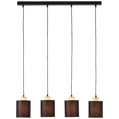 Produktbild von Hängelampe, 111 x 80 cm, E27, max. 25 W, kürzbar, Metall/Holz/Textil