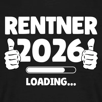 Produktbild von Spreadshirt Rentner 2026 Loading Männer T-Shirt, M, Schwarz