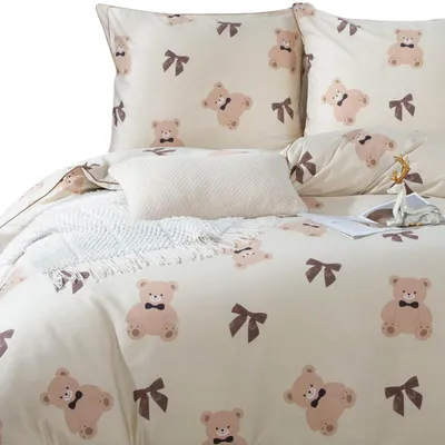Produktbild von Bettwäsche-Set 220x200 aus Baumwollsatin – Bear Light