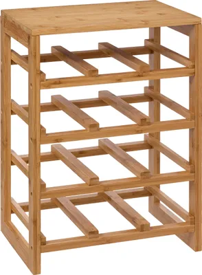 Produktbild von 5 Five Simply Smart Flaschenregal Linha für 12 Flaschen, Weinflaschenständer, Weinregal, Bambus, 189634