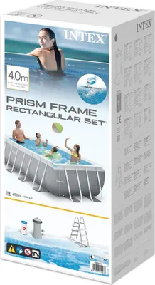 Zdjęcie produktu dla Intex 26788, 6836 l, Basen ramowy, Dorosły/dziecko, Drabina, Niebieski, Szary, 68,9 kg