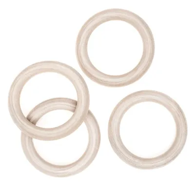 Produktbild von Holzringe für Makramee, naturbelassen, 70 mm, 4 Stück