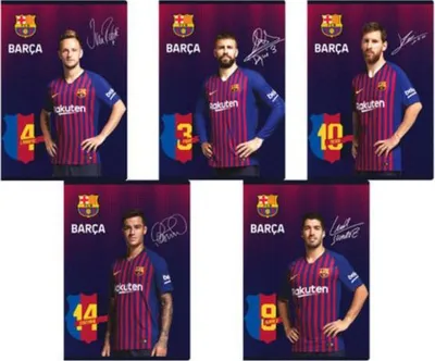 Immagine prodotto di Quaderno A5 FC Barcelona quadrato, 16 fogli, vari disegni, 102019001