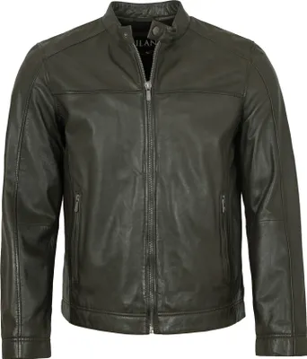 Produktbild von Jilani - Herren Lederjacke Lammnappa khaki : 48