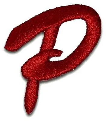 Produktbild von Buchstabe P 3.9x2.9cm: Alphabet Buchstaben Einzeln Auswählbar - Aufnäher, Bügelbild, Aufbügler, Applikationen, Patches, Flicken, Zum Aufbügeln