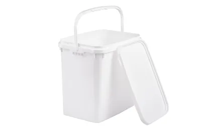 Produktbild von Nipter Eimer mit Deckel 10l, weiß, rechteckig, lebensmittelcht, 20 Stück