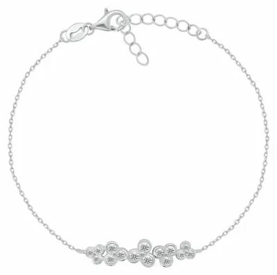 Immagine prodotto di Delicato bracciale in argento per donna con zirconi BRC241W