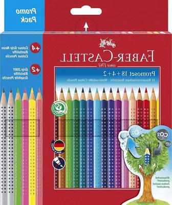 Image de Crayons de couleur, lot de 24, triangulaires et incassables, comprenant 4 couleurs fluo et 2 crayons - pour enfants et adultes