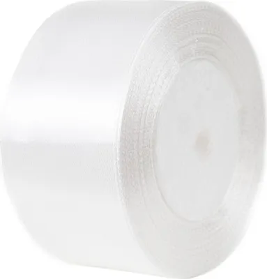 Zdjęcie produktu dla Wstążka satynowa biała 50mm - 32mb