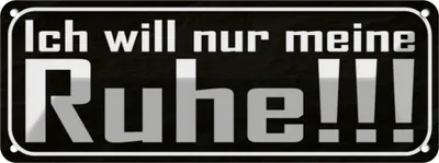 Produktbild von vianmo Blechschild 10x27 cm Ich will nur meine Ruhe Dekoration Spruch Zitat