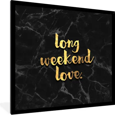 Produktbild von MuchoWow® Gerahmtes Poster Zitate - Liebe - Gold - Marmor 40x40 cm - Poster mit Schwarzem Bilderrahmen Wandposter Rahmen Foto Bilder - Mit Rahmen - Wanddekoration Schlafzimmer